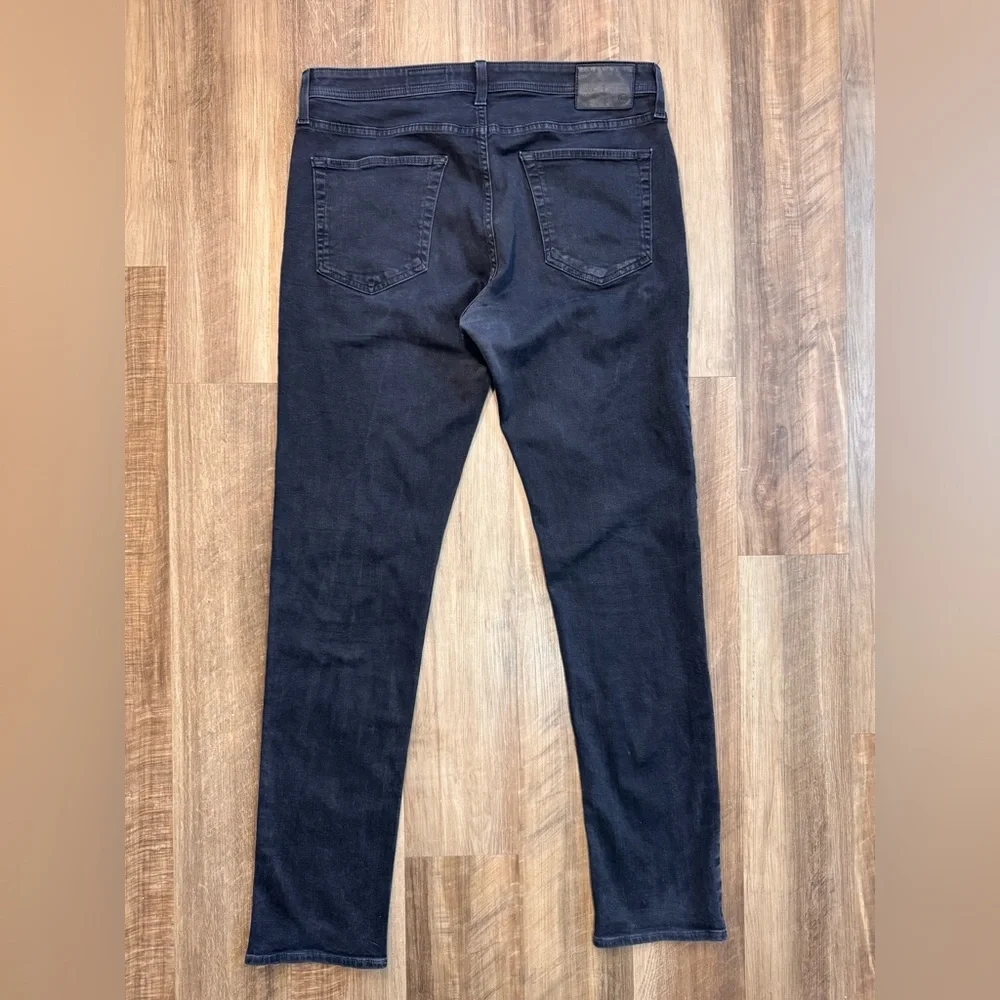 AG Adriano Goldschmied Charcoal Black Modern Slim Men’s Jeans, 38x34 - Picture 10 of 11